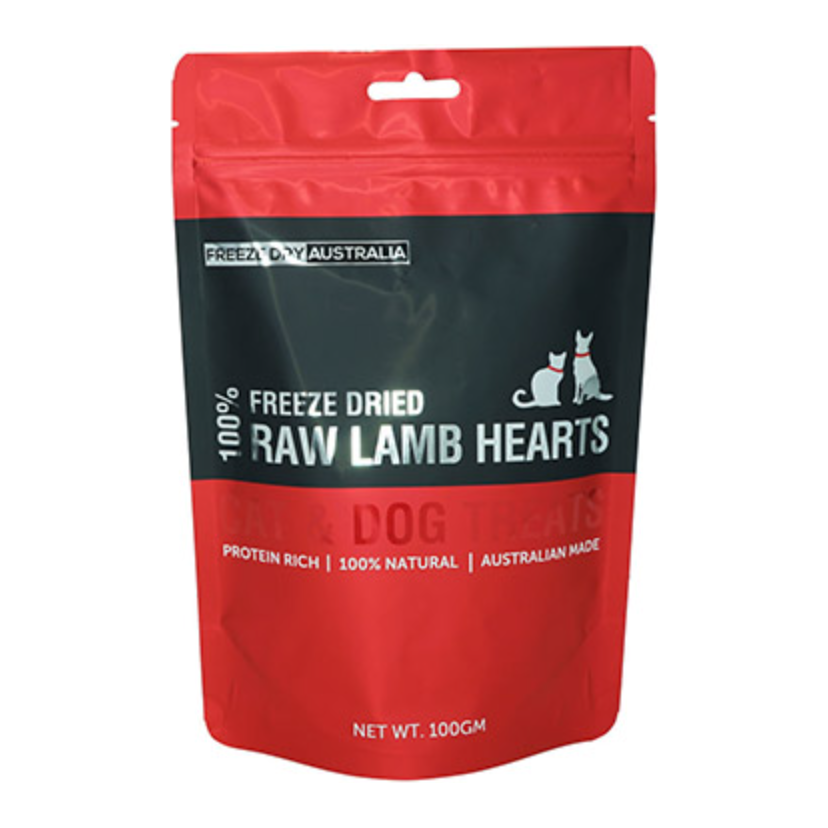 FREEZE DRIED LAMB HEARTS
