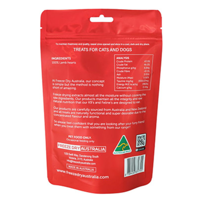 FREEZE DRIED LAMB HEARTS