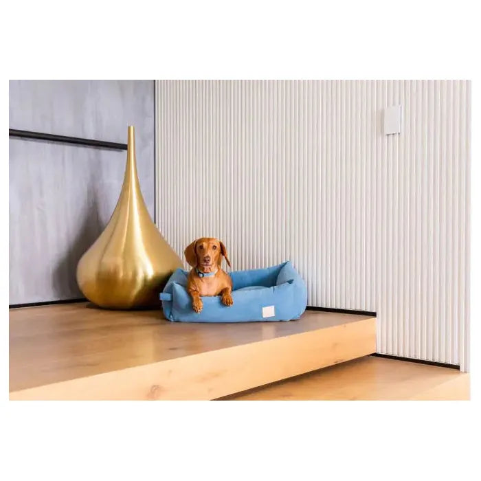 FUZZYARD LIFE SMALL CORDUROY BED - FRENCH BLUE