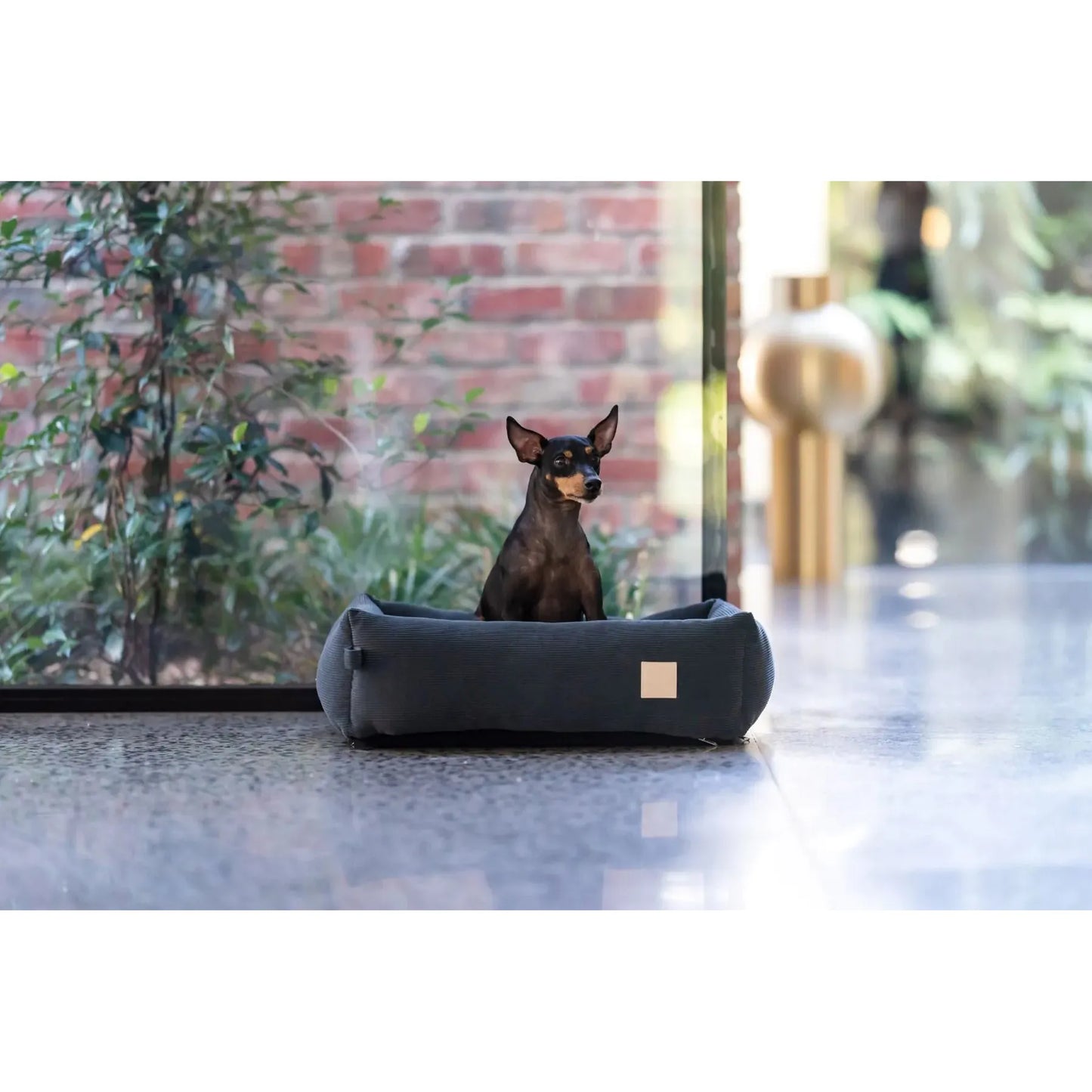 FUZZYARD LIFE SMALL CORDUROY BED - SLATE GREY