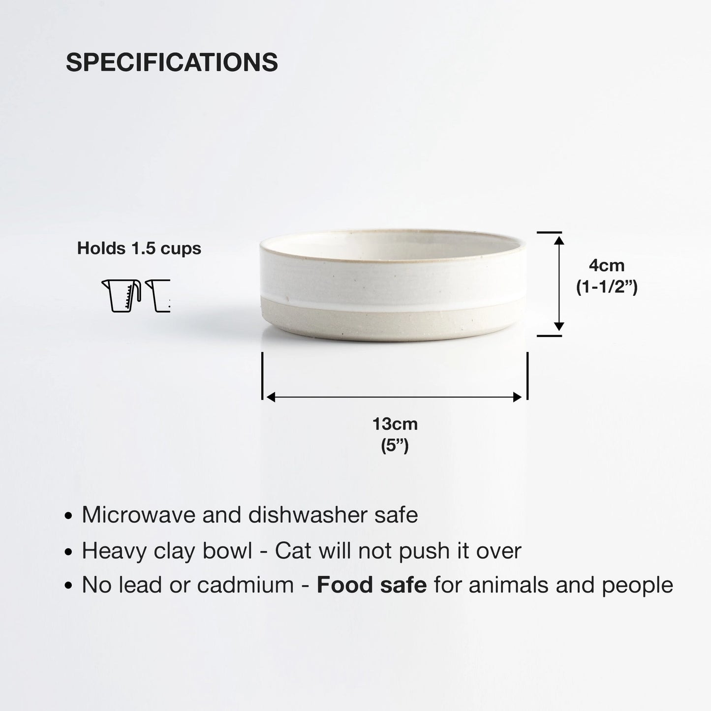 ANIMALS IN CHARGE CAT FOOD BOWL