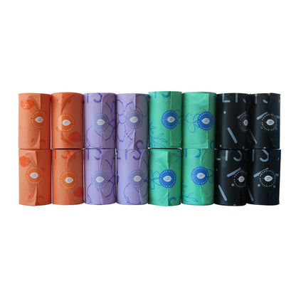 8 ROLLS BIODEGRADABLE COMPOSTABLE POOP BAG (120 BAGS)