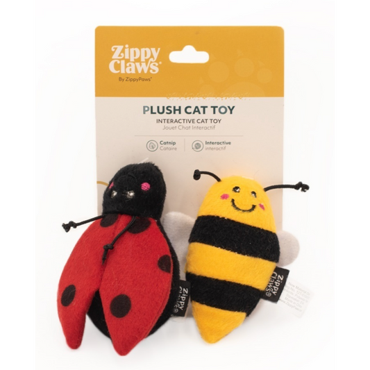 ZIPPY CLAWS LADYBUG & BEE CAT TOY