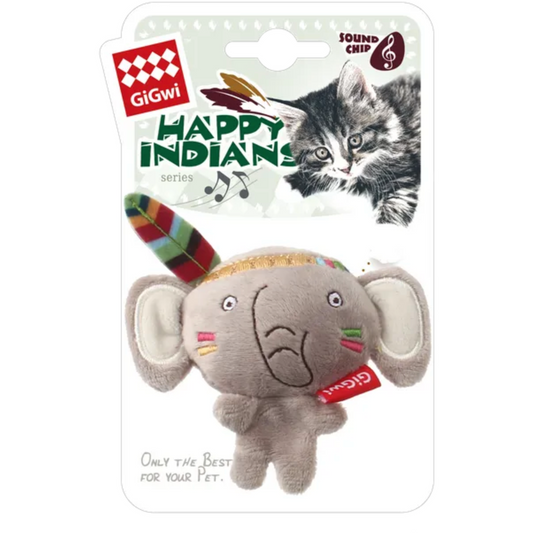 GIGWI HAPPY INDIANS MELODY CHASER CAT TOY